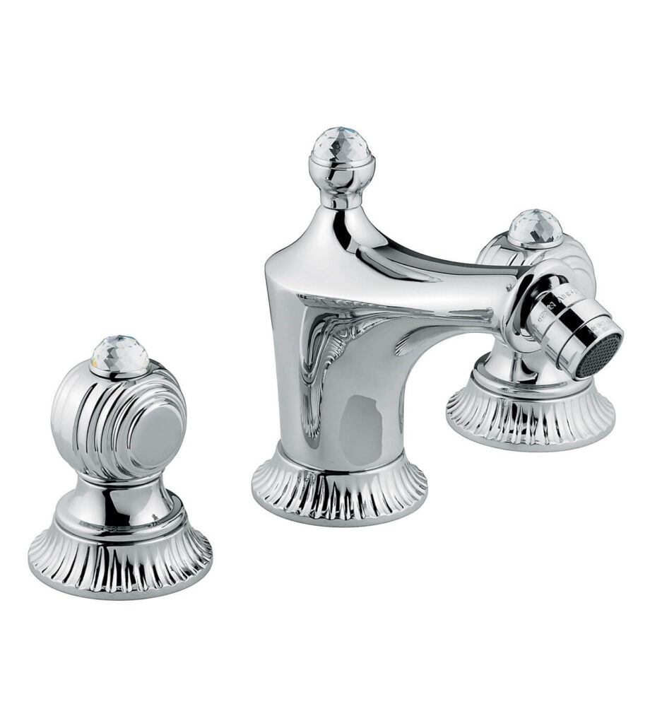 Three-hole bidet mixer Emmevi The One Cloe 98044 with pop-up waste – 2