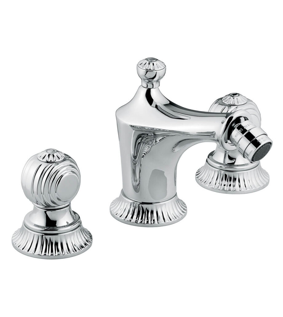 Three-hole bidet mixer Emmevi The One Cloe 98044 with pop-up waste
