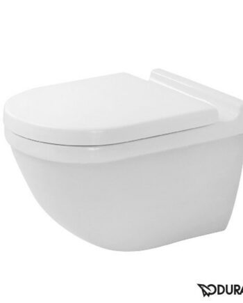 Toilet wall-mounted Duravit Starck 3 Rimless, Durafix, with soft-close seat 45270900A1