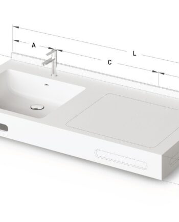 Made-to-Measure Vanity Basin PAA CREDO MTM, Silkstone