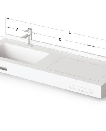 Made-to-Measure Vanity Basin PAA OPUS MTM, Silkstone