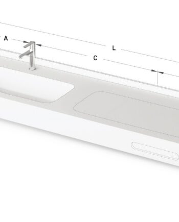 Made-to-Measure Vanity Basin PAA QUADRO MTM, Silkstone