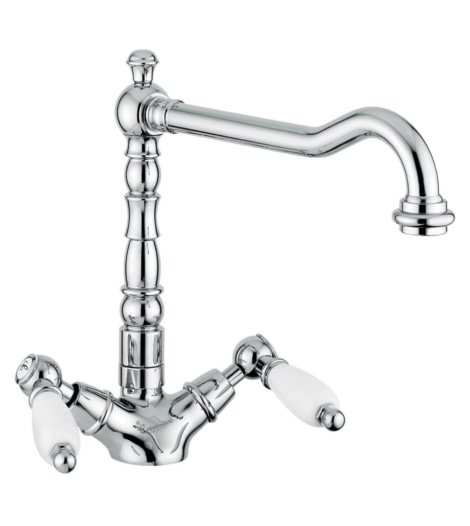 Two-handle kitchen mixer Emmevi Decò Ceramic 121617, chrome Two-handle kitchen mixer Emmevi Decò Ceramic 121617