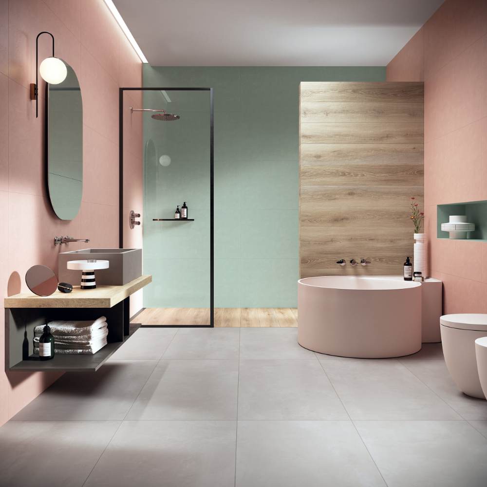 Solid colour ceramic wall tile ABK Wide&Style Mini Mint, 60x120 cm, 7 mm, matt – 3