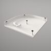 Quadrant Shower Tray PAA ART RO 80 R550, 80x80 cm – 2