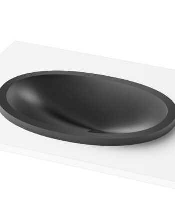 Inset Basin PAA OVO IN 55x37.2 cm, Black Graphite