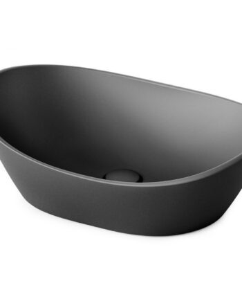 Countertop Basin PAA AMORE 60x37 cm, Black Graphite