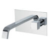 Wall-mounted basin mixer Emmevi Siris 47055, single plate, chrome, lever without stem Wall-mounted basin mixer Emmevi Siris 47055, single plate