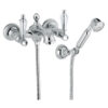 Wall-mounted bath mixer Emmevi The One Atena 98001, chrome, with clear crystal, mixer + shower set Wall-mounted bath mixer Emmevi The One Atena 98001 – 4