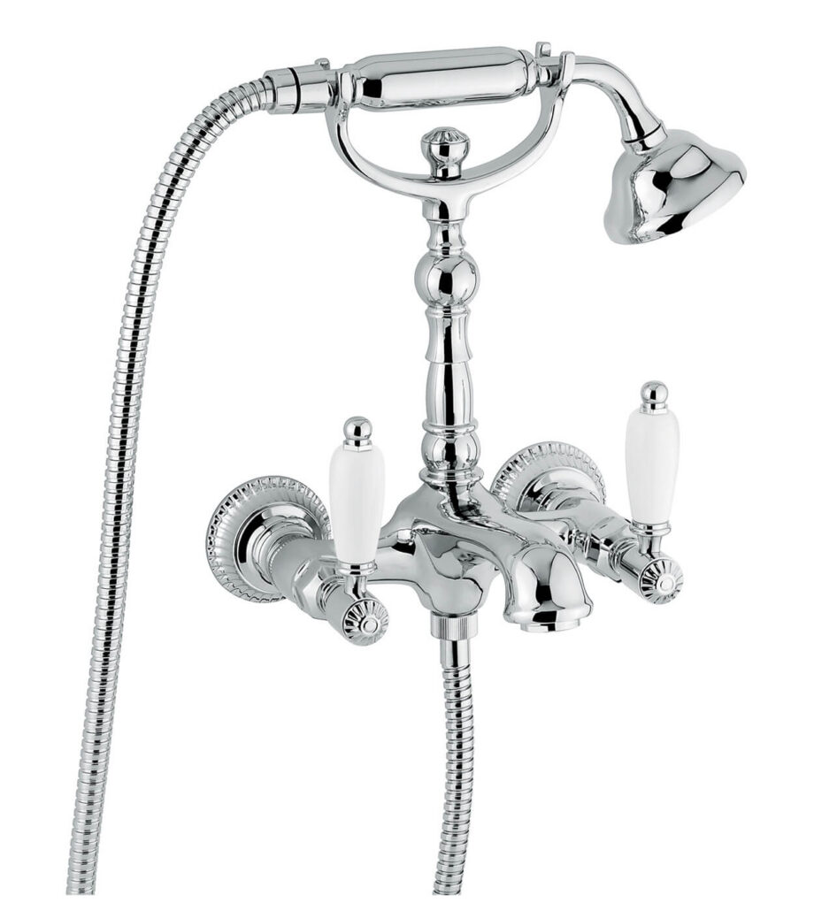 Wall-mounted bath mixer Emmevi The One Atena 98011, chrome, without crystal Wall-mounted bath mixer Emmevi The One Atena 98011