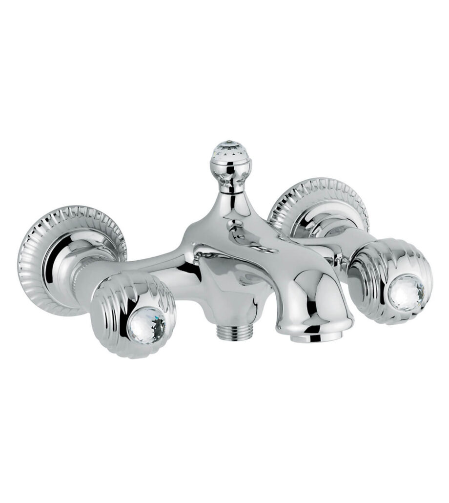 Wall-mounted bath mixer Emmevi The One Cloe 98001, chrome, with clear crystal, mixer only Wall-mounted bath mixer Emmevi The One Cloe 98001 – 3