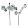Wall-mounted bath mixer Emmevi The One Cloe 98001, chrome, with black crystal, mixer + shower set Wall-mounted bath mixer Emmevi The One Cloe 98001 – 6