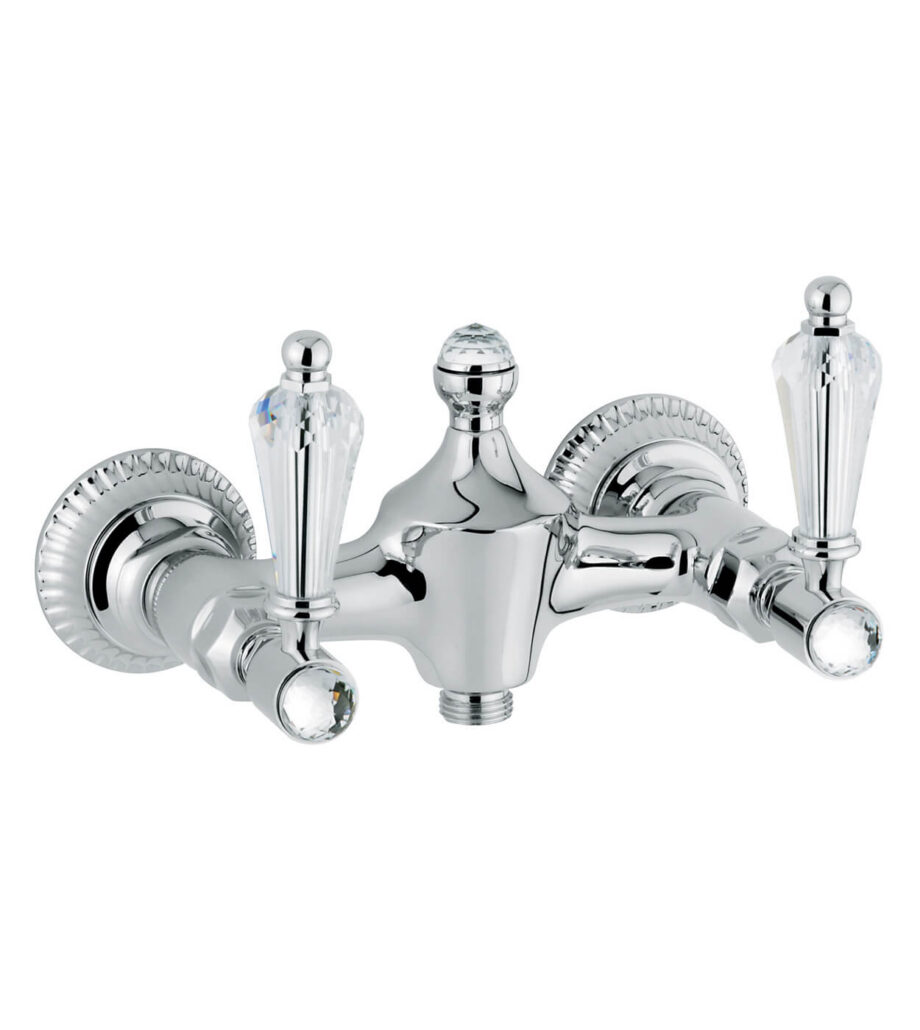 Wall-mounted shower mixer Emmevi The One Atena 98002, chrome, with clear crystal, mixer only Wall-mounted shower mixer Emmevi The One Atena 98002 – 3