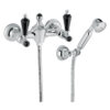 Wall-mounted shower mixer Emmevi The One Atena 98002, chrome, with black crystal, mixer + shower set Wall-mounted shower mixer Emmevi The One Atena 98002 – 6