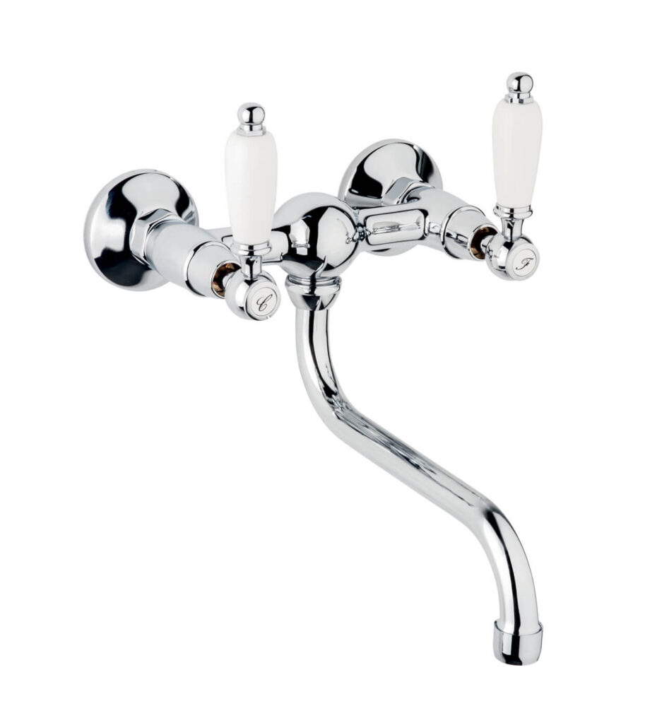 Wall-mounted two-handle kitchen mixer Emmevi Decò Ceramic 121005S, chrome Wall-mounted two-handle kitchen mixer Emmevi Decò Ceramic 121005S