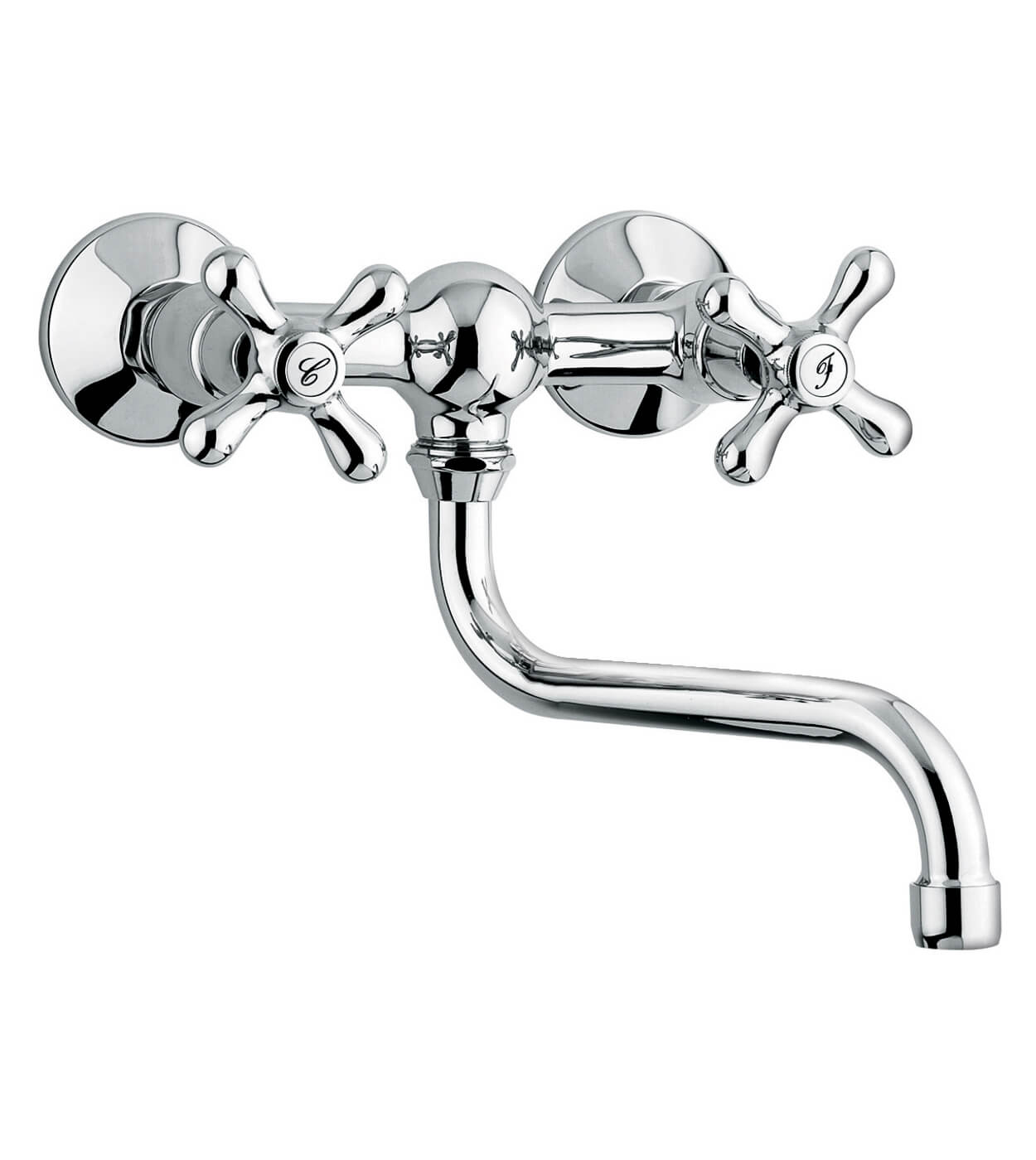 Wall-mounted two-handle kitchen mixer Emmevi Decò Classic 12005S