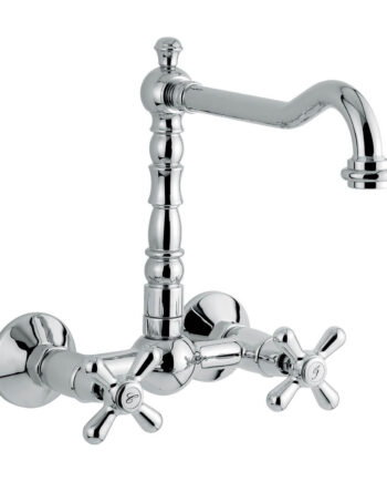 Wall-mounted two-handle kitchen mixer Emmevi Decò Old 12645