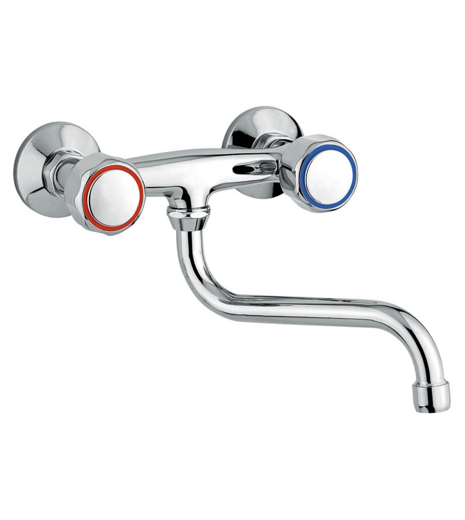 Wall-mounted two-handle kitchen mixer Emmevi Sole 15005S, chrome Wall-mounted two-handle kitchen mixer Emmevi Sole 15005S