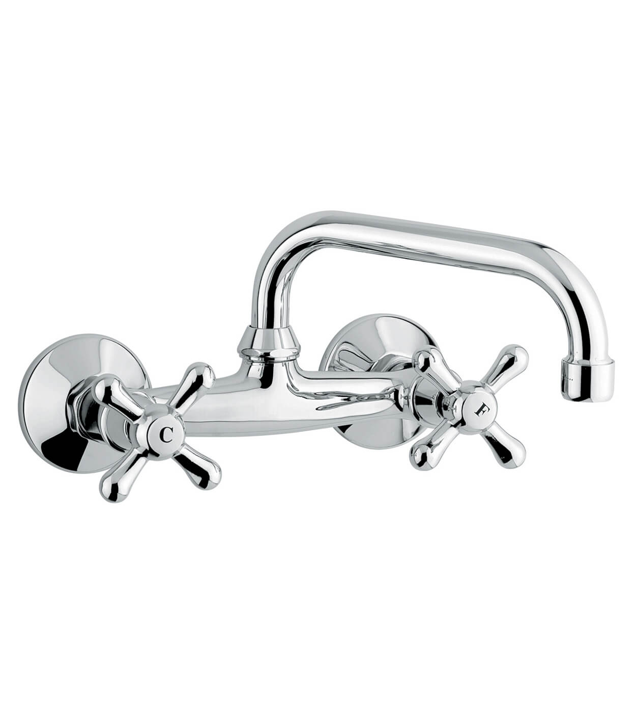 Wall-mounted two-handle kitchen mixer Emmevi Stella 17005U