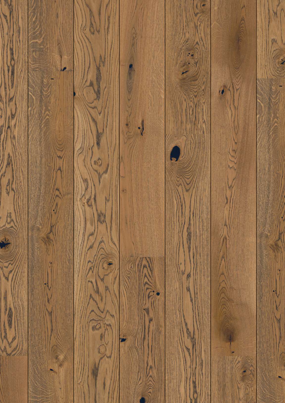 Wood flooring Bauwerk Casapark oak 45 Alamo black limed brushed natural oiled 181mm